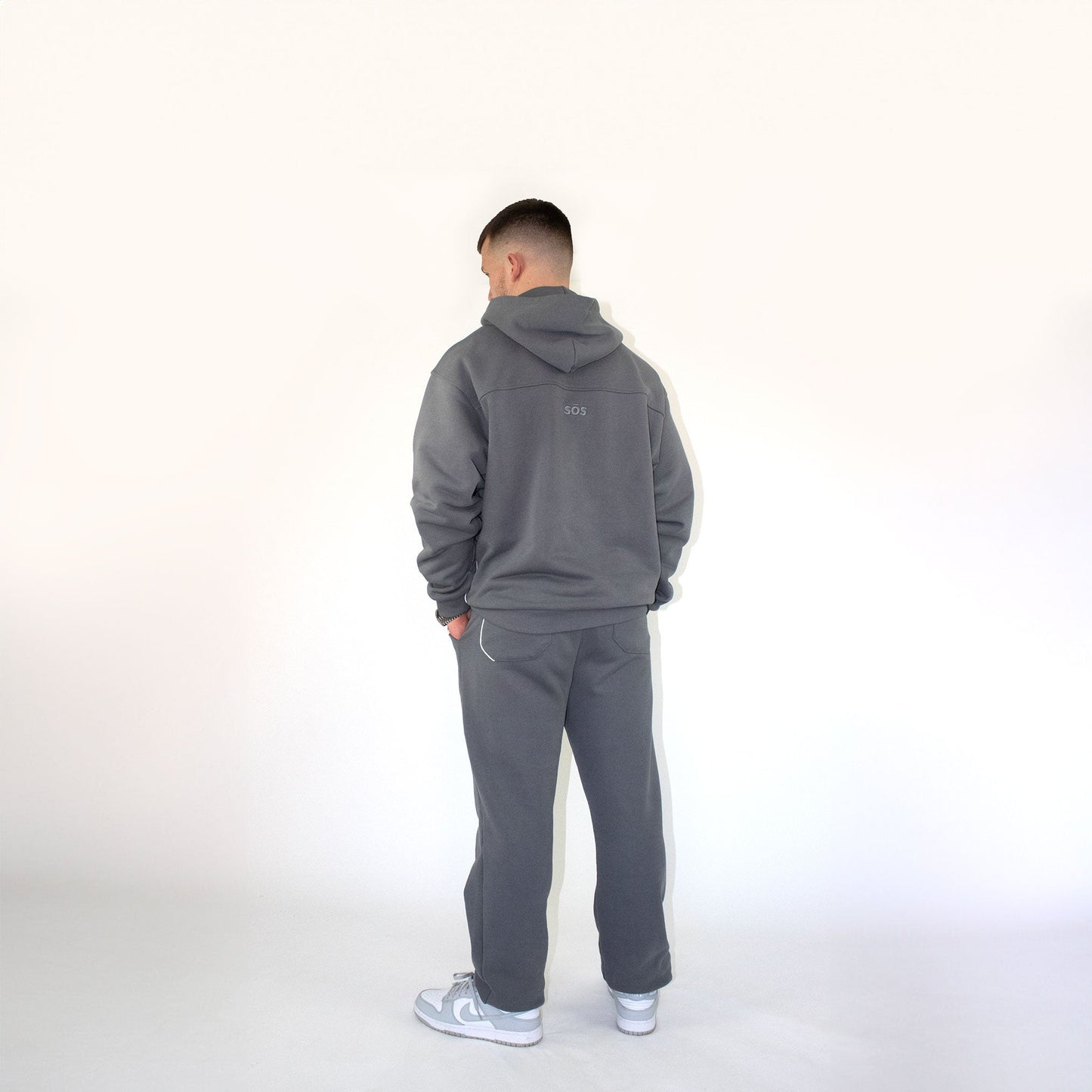 Unisex oversized hoodie 100% cotton grey