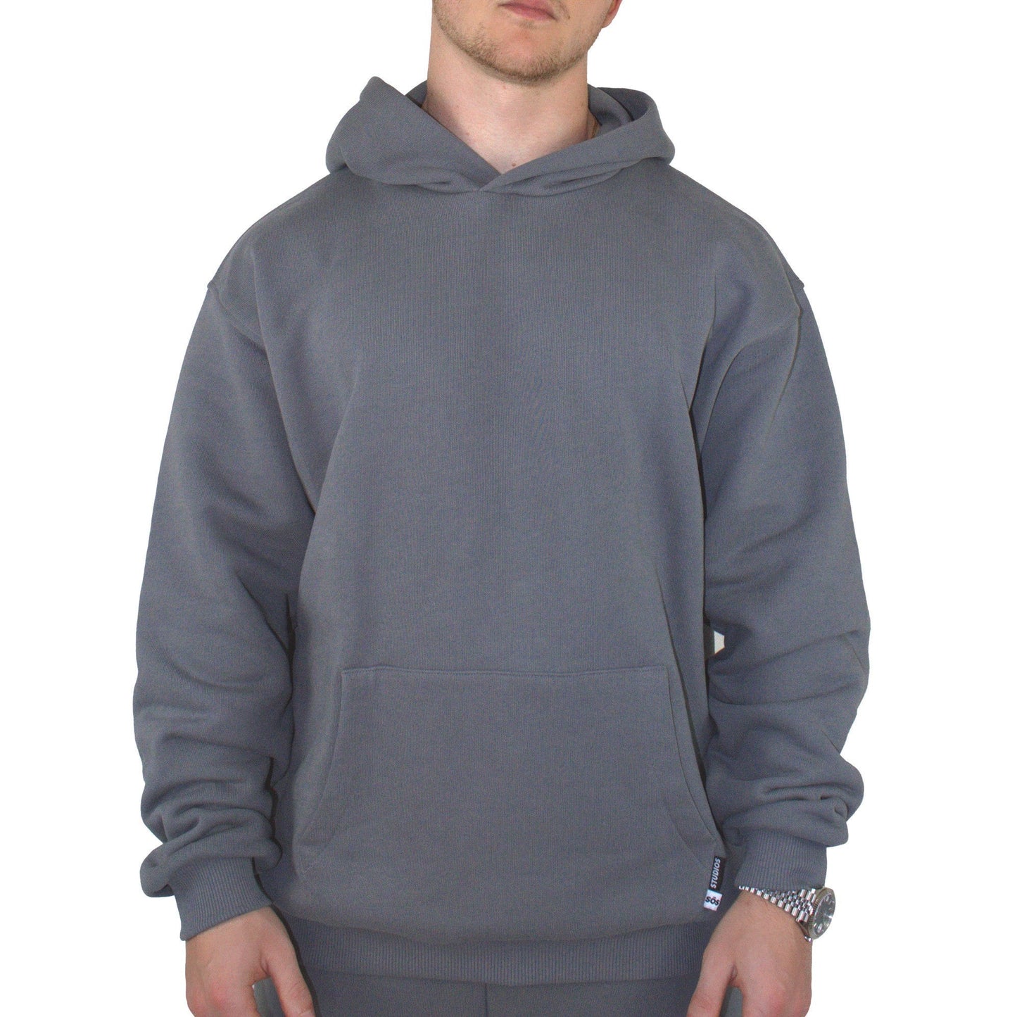 Unisex oversized hoodie 100% cotton grey