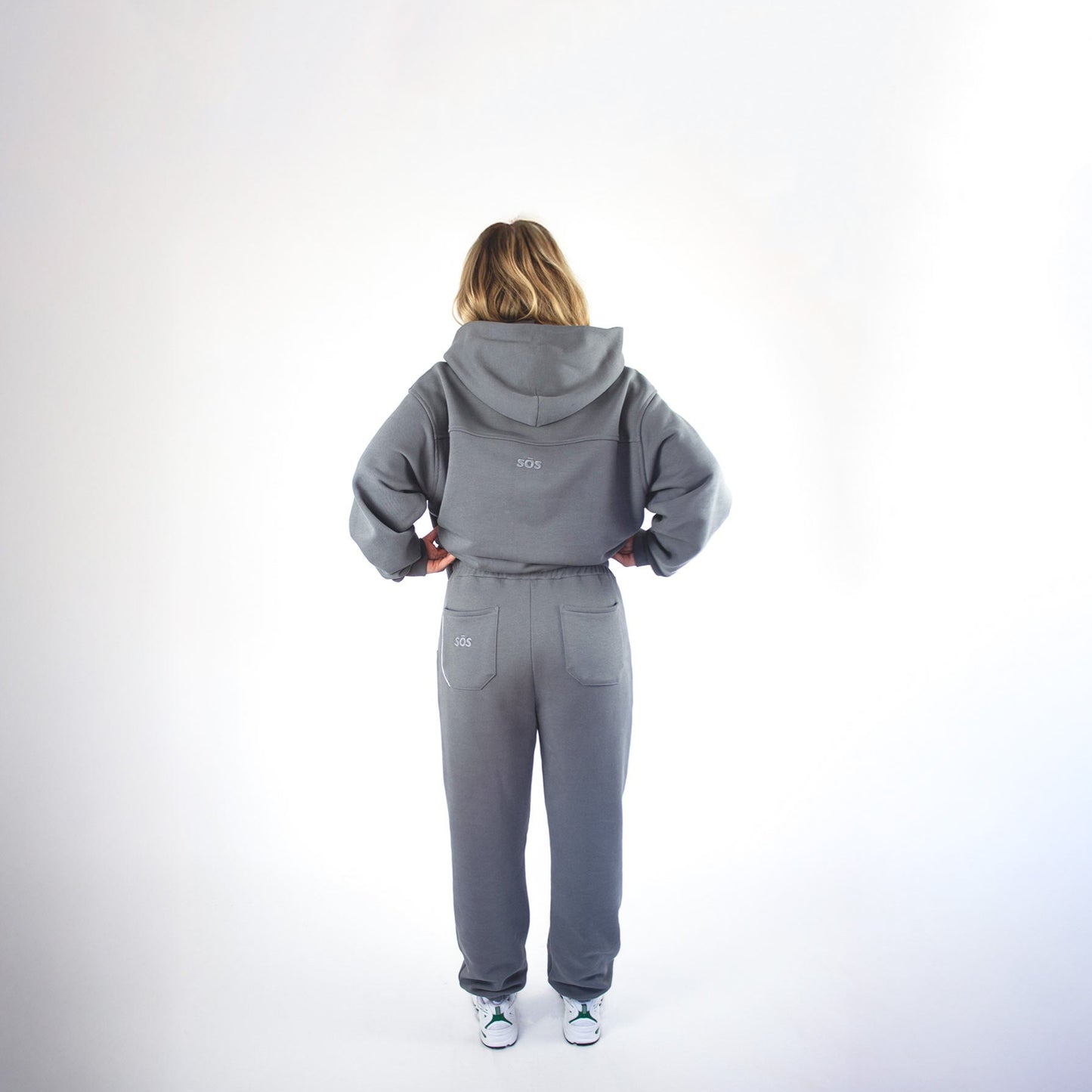 Unisex oversized hoodie 100% cotton grey