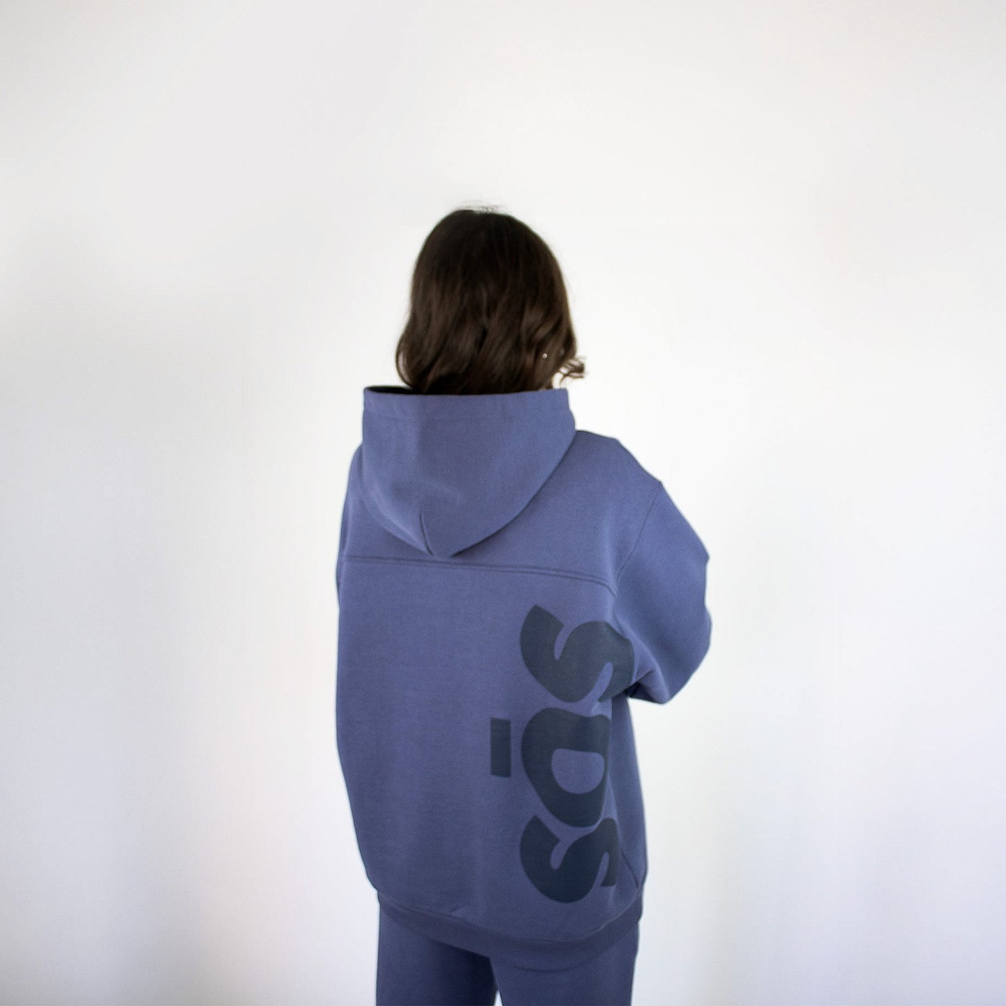 Urban Slate oversized hoodie in blue – heavyweight 100% cotton unisex streetwear