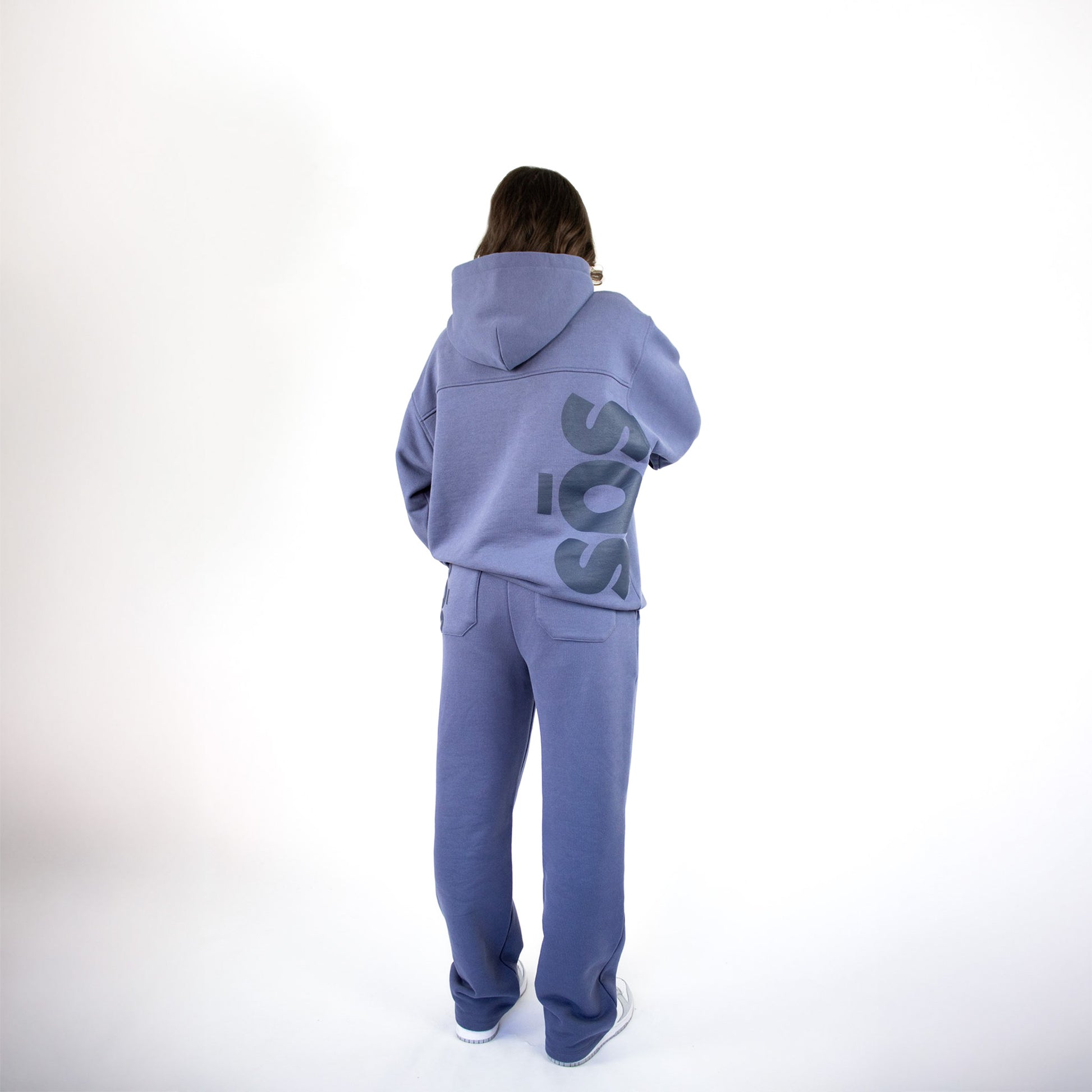 Urban Slate oversized hoodie in blue – heavyweight 100% cotton unisex streetwear