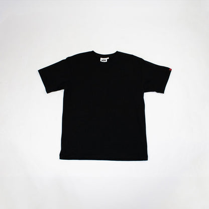 Black oversized t-shirt – 240gsm cotton with grey graphic print