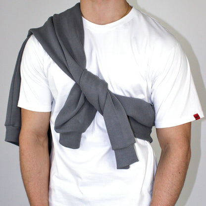 sos hoodie over sos studios cotton tshirt