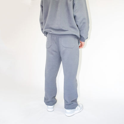 Grey cuffed joggers 100% cotton streetwear