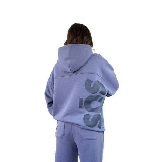 Urban Slate oversized hoodie in blue – heavyweight 100% cotton unisex streetwear